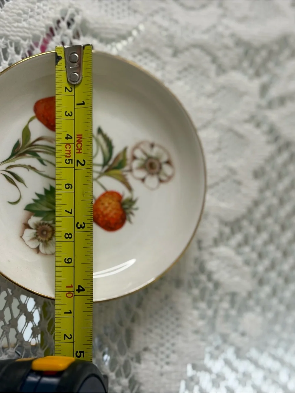 Oakley China Ltd Bone China Strawberry Butter Pat Plate 3.5
